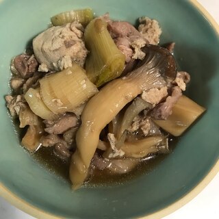 きのこと豚肉と冷凍豆腐の煮物